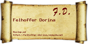 Felhoffer Dorina névjegykártya